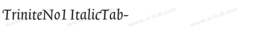 TriniteNo1 ItalicTab字体转换 TriniteNo1 ItalicTab字体转换